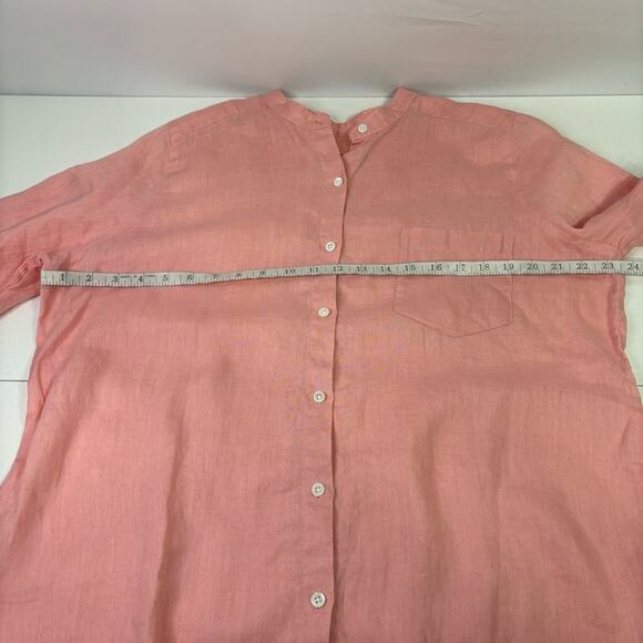 J. Jill Light Pink 100% Linen Casual Button Down Shirt Size XL XX0963 - Picture 5 of 8